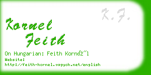 kornel feith business card